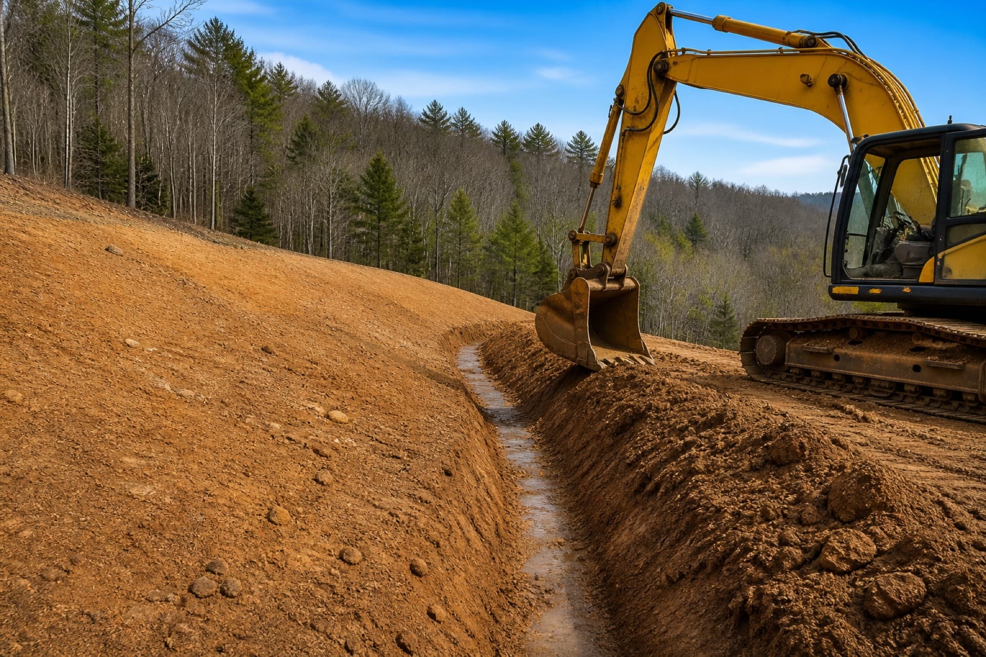 Drainage Correction in Lincolnton, NC - Speagle's Grading LLC